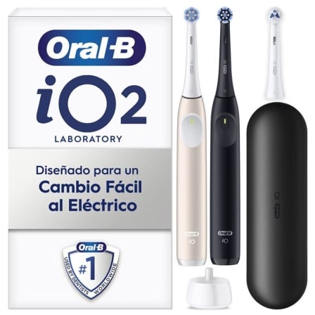 Escova de Dentes Elétrica Oral-B iO Series 2 Laboratory Pack 2 Unidades Preto e Rosa com Estojo - Imagem 2