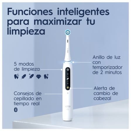 Escova de Dentes Elétrica Oral-B iO Series 5S Branco com Estojo de Viagem e 1 Cabeça - Imagem 3