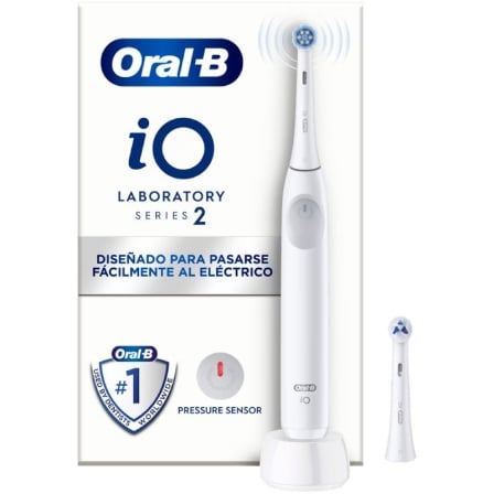 Escova de Dentes Elétrica Oral-B iO Laboratory 2 Tecnologia Magnética 3 Modos Sensor de Pressão Branco