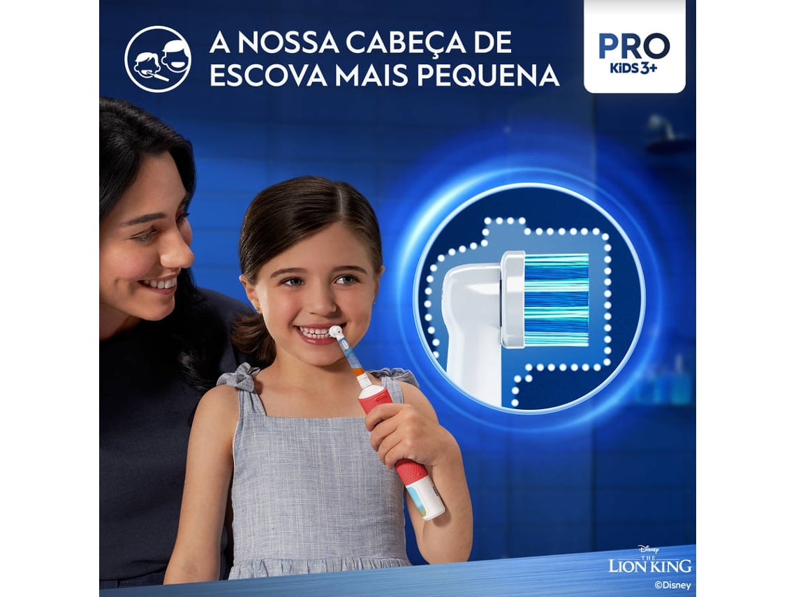 Escova de Dentes Oral-B Pro Kids 3 Rei Leão/ Inclui 1 Cabeça de Substituição - Imagem 3