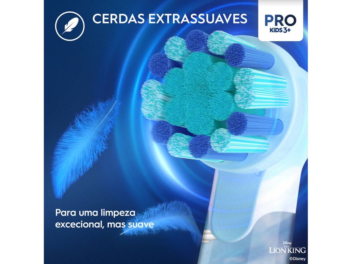 Escova de Dentes Oral-B Pro Kids 3 Rei Leão/ Inclui 1 Cabeça de Substituição - Imagem 6