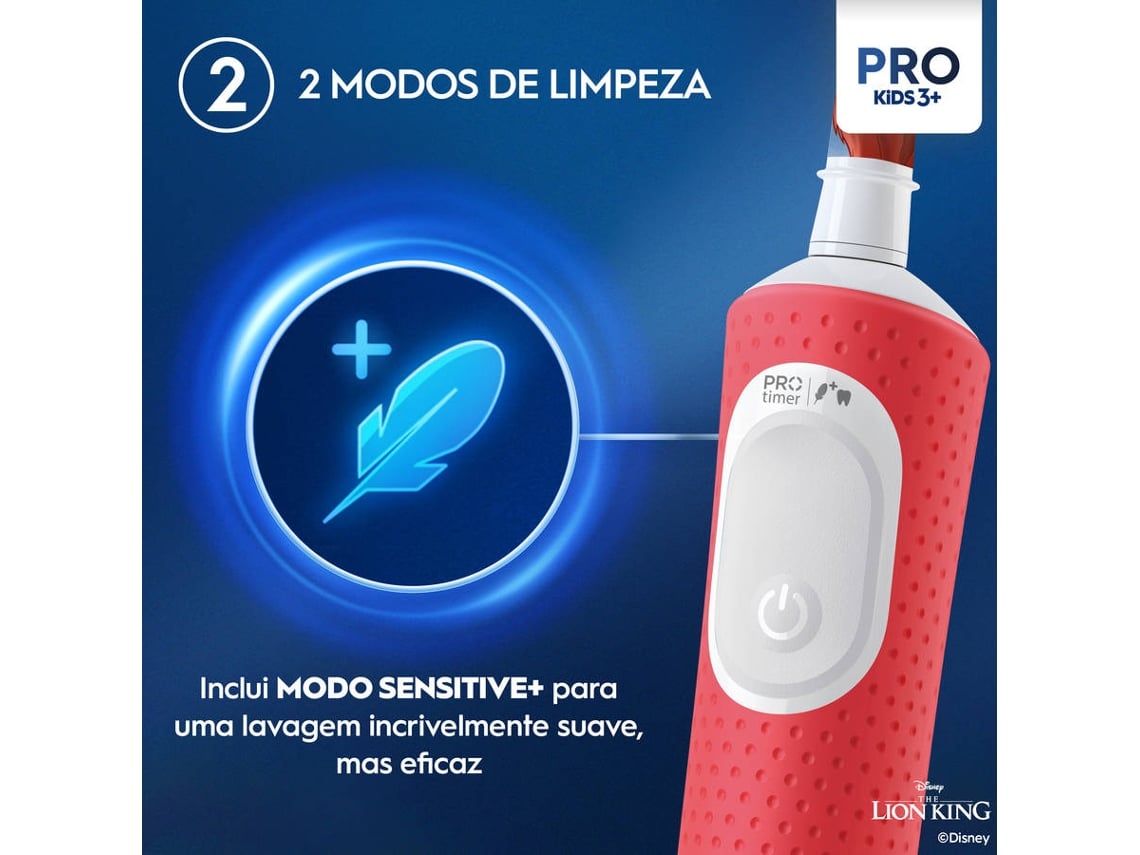 Escova de Dentes Oral-B Pro Kids 3 Rei Leão/ Inclui 1 Cabeça de Substituição - Imagem 5