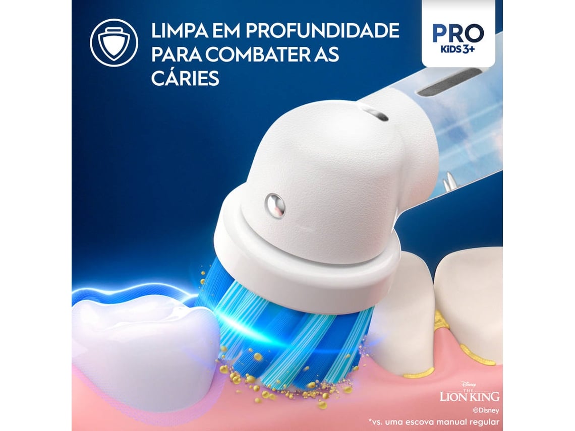 Escova de Dentes Oral-B Pro Kids 3 Rei Leão/ Inclui 1 Cabeça de Substituição - Imagem 2