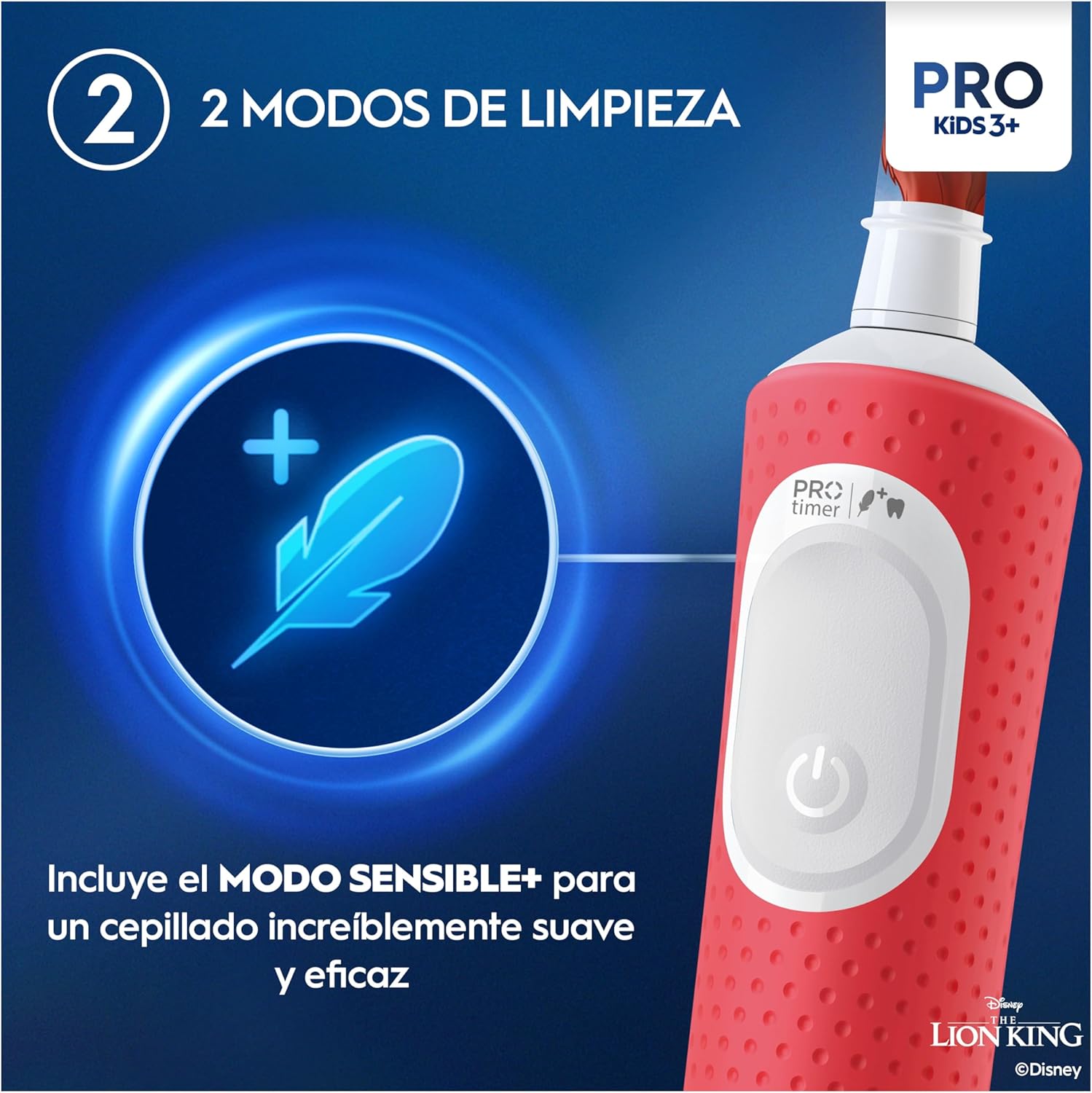 Escova de Dentes Oral-B Pro Kids 3 Rei Leão/ Inclui 1 Recarga - Imagem 4