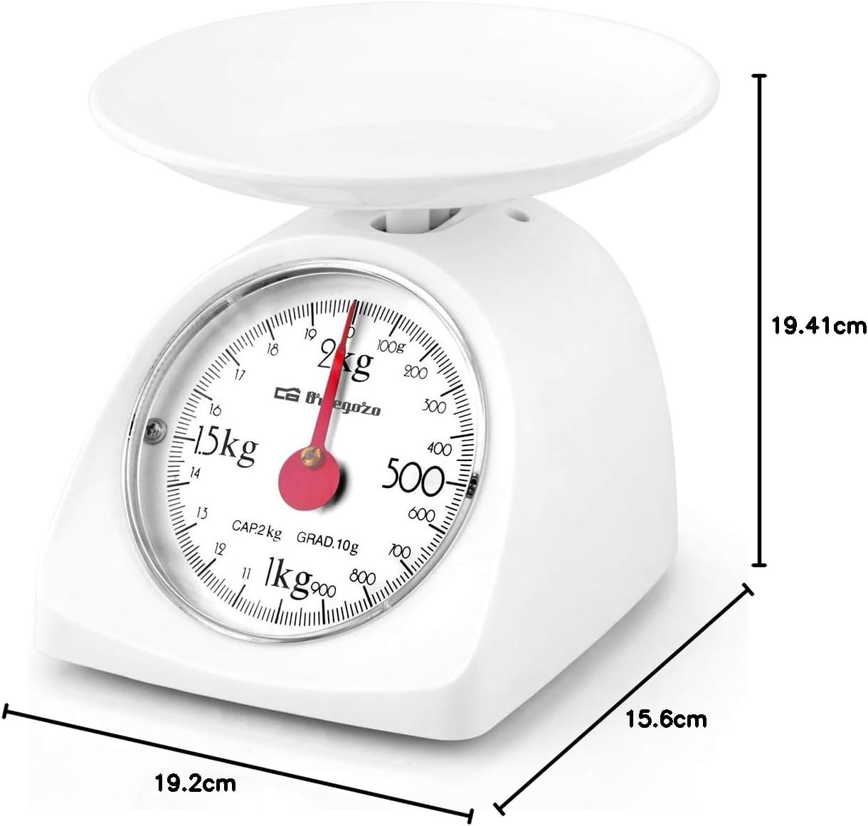 Balança de Cozinha Orbegozo PC 1015/ até 2kg/ Branca - Imagem 2