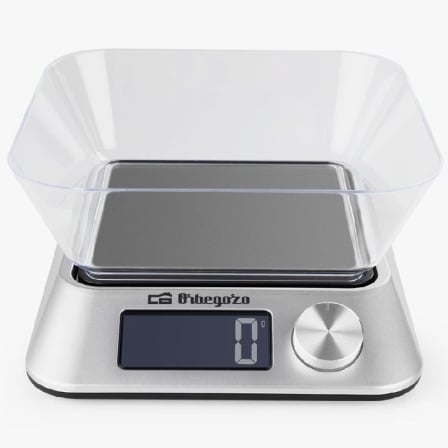 Balança de Cozinha Eletrónica Orbegozo PC 1030 A até 5kg Precisão 1g com Taça 1.5L Prateada - Imagem 2