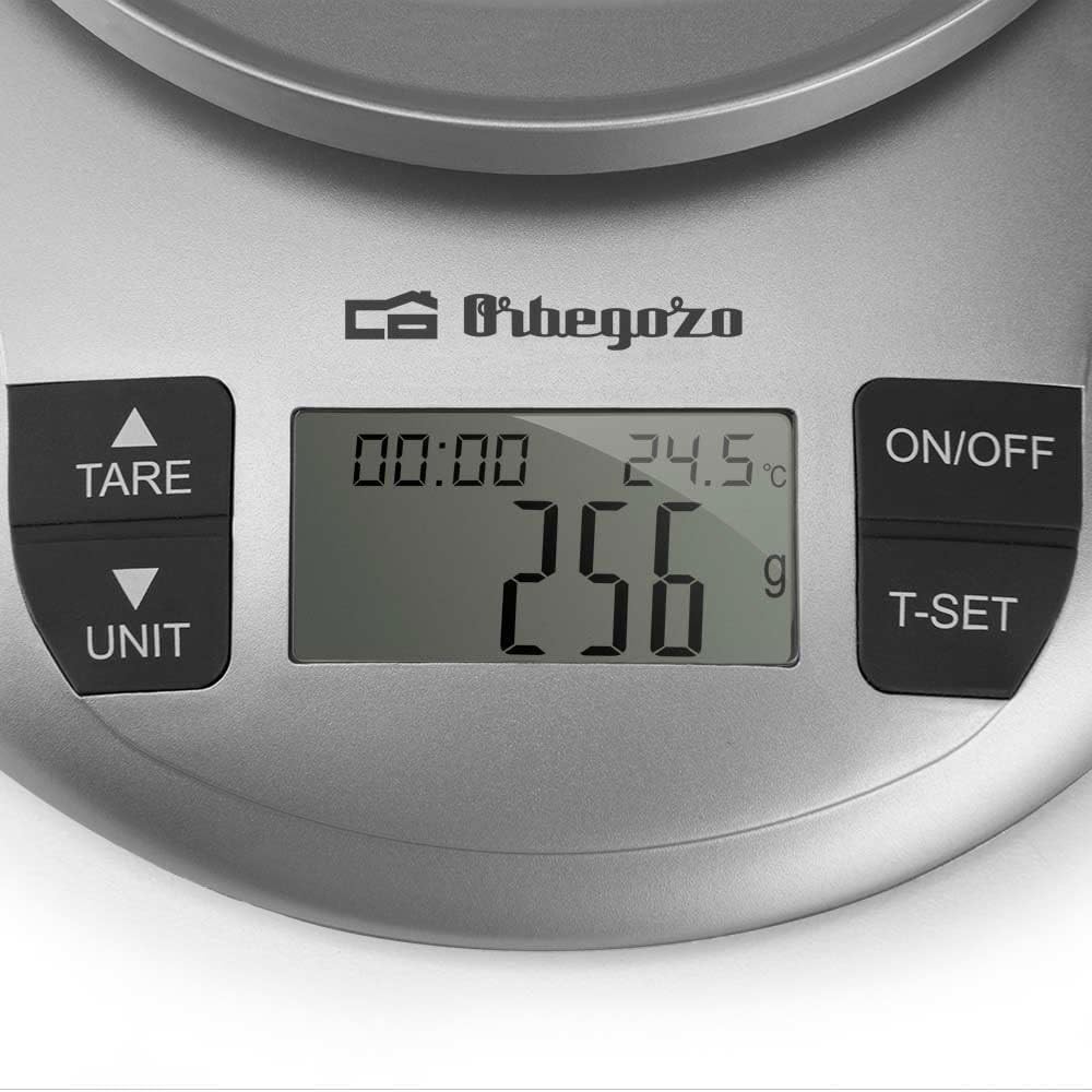 Balança de Cozinha Eletrónica Orbegozo PC 2017 A/ até 3.5kg/ Prata - Imagem 5