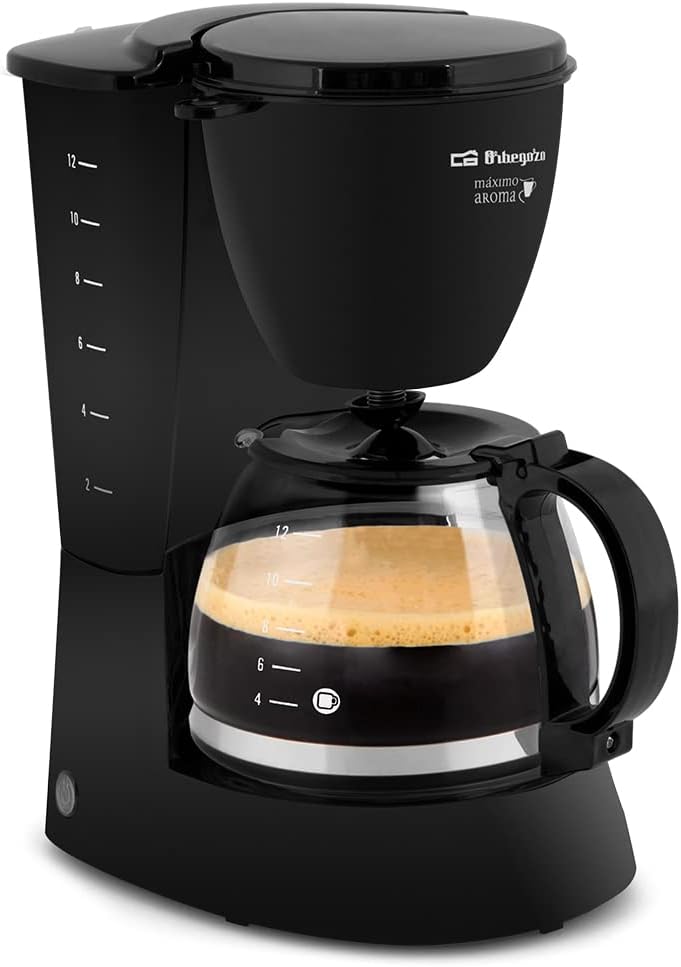 Cafeteira de Gotejamento Orbegozo CG 4060N / 12 Chávenas / Preta