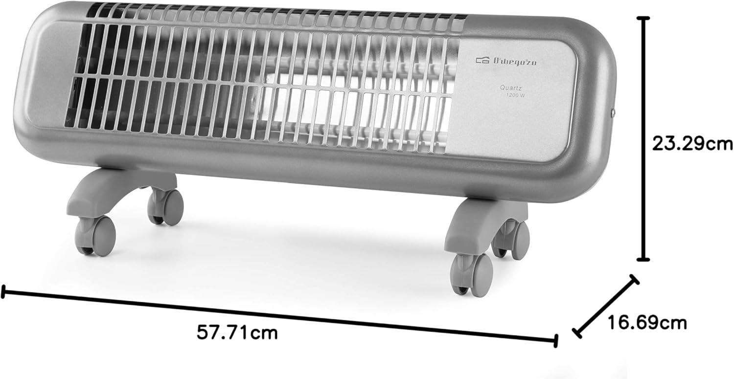 Aquecedor de Quartzo Orbegozo BPM 0105 1200W 2 Níveis de Potência com Rodas - Imagem 6