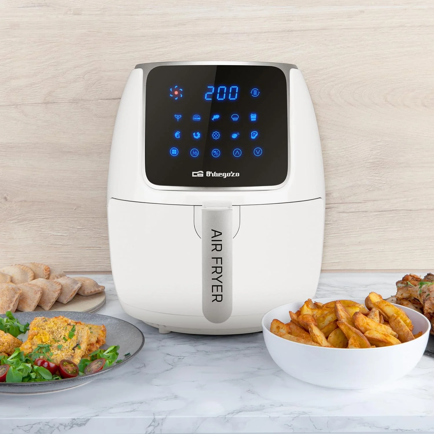 Fritadeira sem Óleo Orbegozo FDR 64 4L 1500W 10 Programas Ecrã Tátil LED - Imagem 4