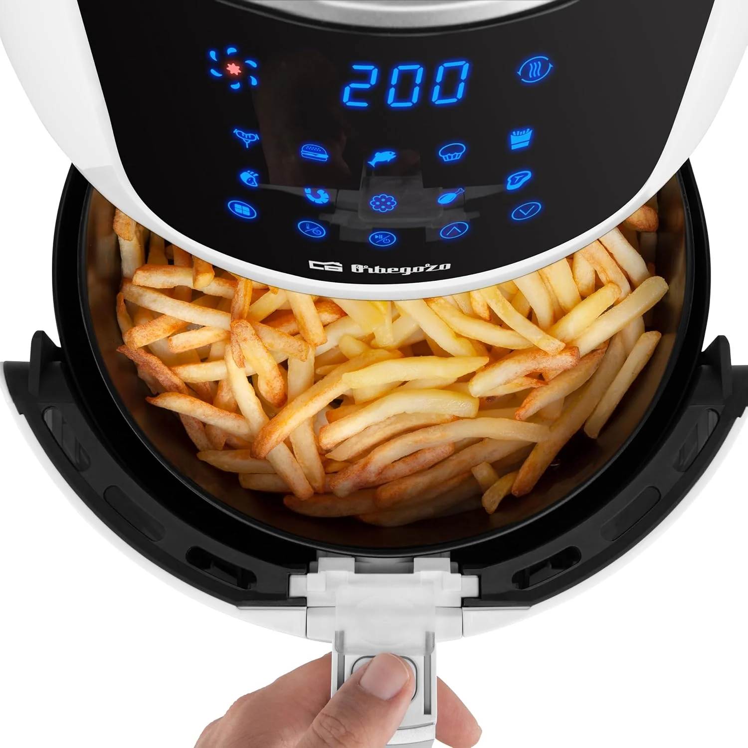 Fritadeira sem Óleo Orbegozo FDR 64 4L 1500W 10 Programas Ecrã Tátil LED - Imagem 2