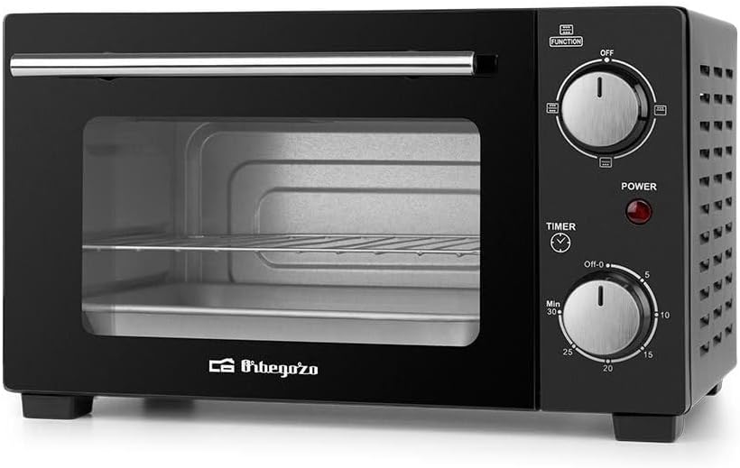 Forno de Sobremesa Orbegozo HO 985/ 800W/ Capacidade 10L/ Preto