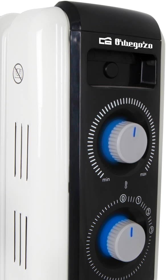 Radiador a Óleo Orbegozo RF 1000 A 1000W 5 Elementos 2 Níveis de Potência Termostato Regulável Branco - Imagem 3
