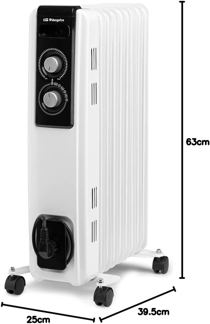 Radiador a Óleo Orbegozo RF 2000 A/ 3 Potências/ 2000W/ 9 Elementos Caloríficos - Imagem 6