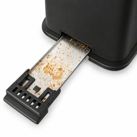 Torradeira Orbegozo TO 4114 de Ranhura Larga 850W 7 Níveis de Tostagem e Aquecedor de Pãezinhos Preto - Imagem 4