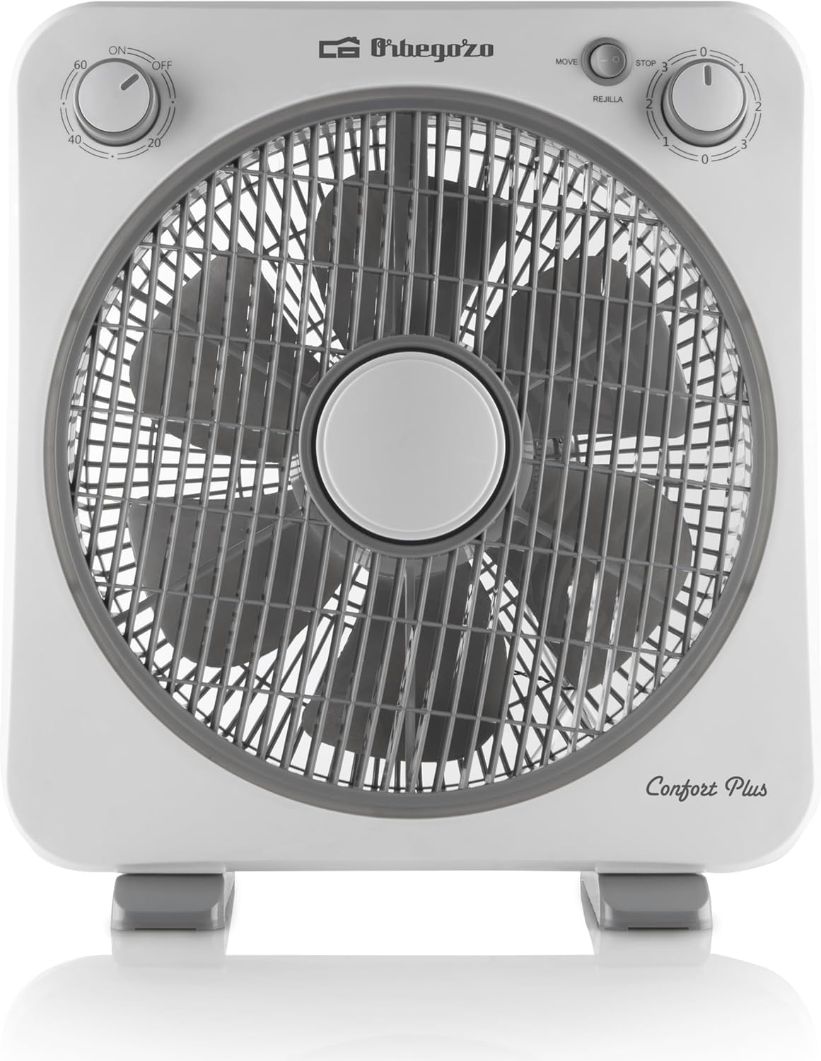 Ventilador Box Fan Orbegozo BF 0138 40W 6 Aspas 30cm 3 Velocidades Temporizador - Imagem 3