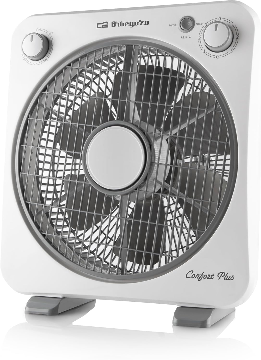 Ventilador Box Fan Orbegozo BF 0138 40W 6 Aspas 30cm 3 Velocidades Temporizador