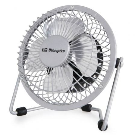 Mini Ventilador de Secretária Orbegozo PW 1025 USB 8W 10 cm Aspas Metálicas Prateado - Imagem 2