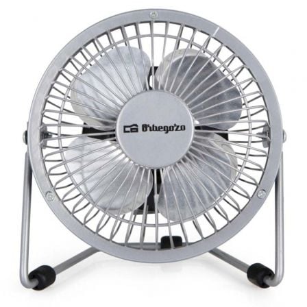 Mini Ventilador de Secretária Orbegozo PW 1025 USB 8W 10 cm Aspas Metálicas Prateado