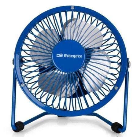 Mini Ventilador de Secretária Orbegozo PW 1026 USB 8W 10cm Azul