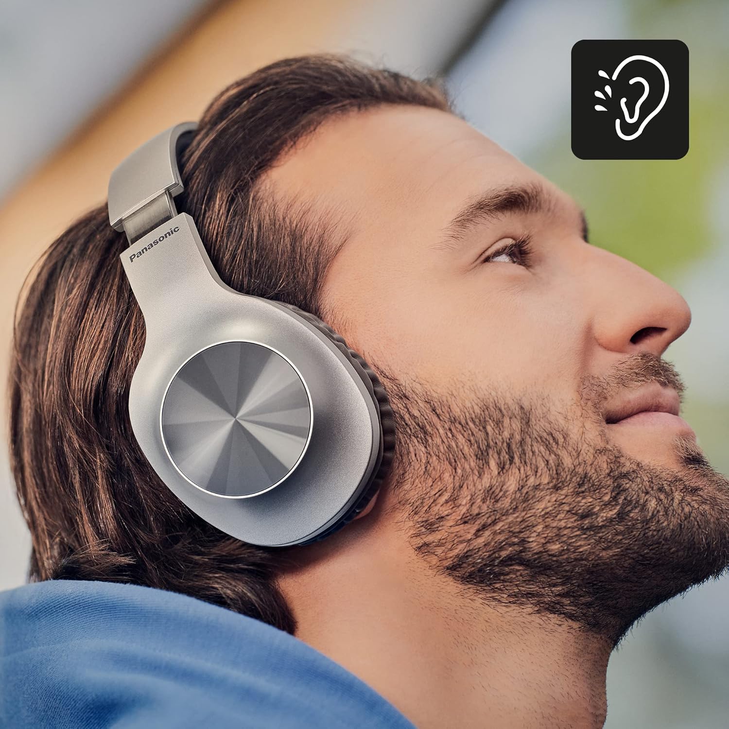 Auriculares Sem Fios Panasonic RB-HX220B/ com Microfone/ Bluetooth/ Prateados - Imagem 5
