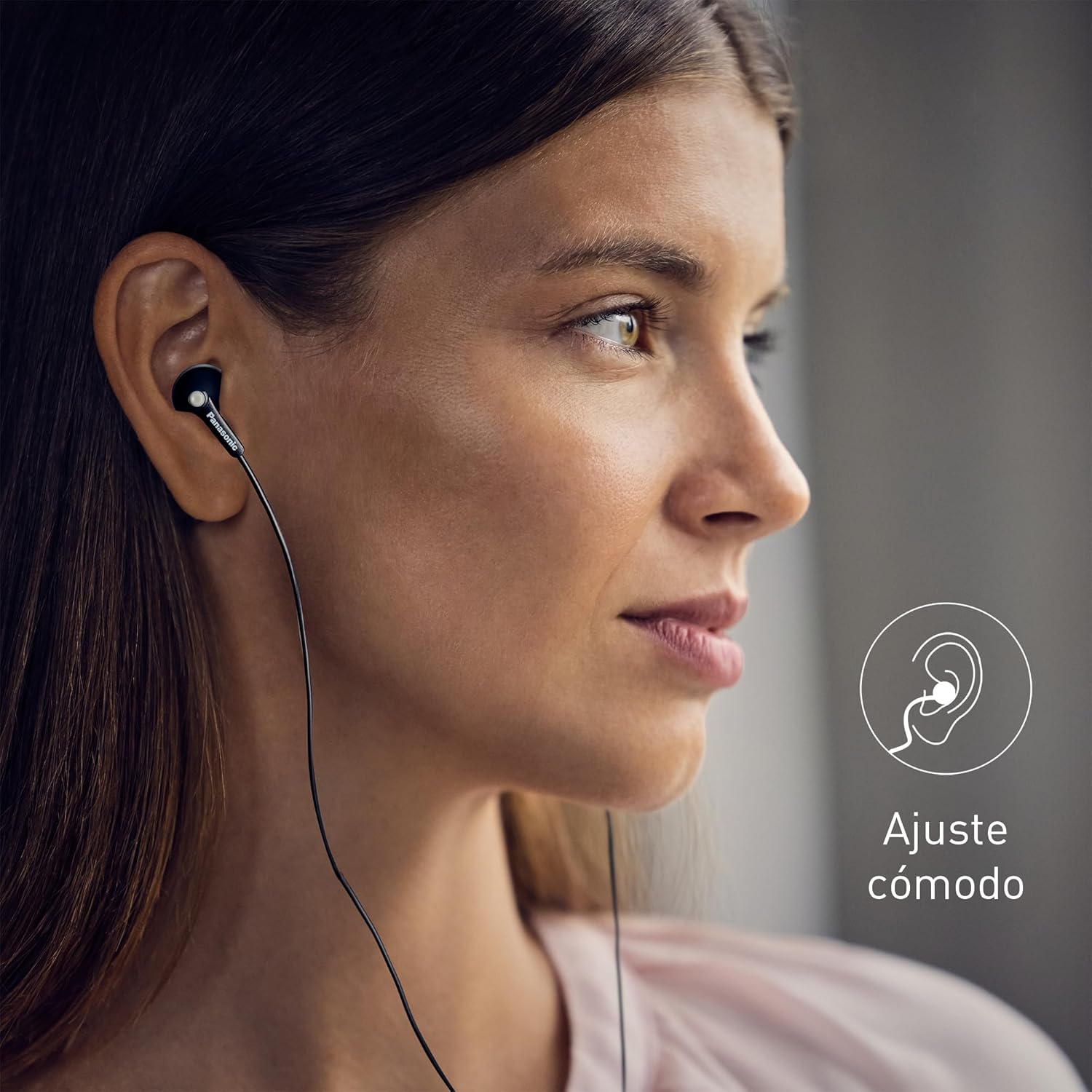 Auscultadores Intra-auriculares Panasonic RP-HJE125/ Jack 3.5/ Preto - Imagem 3