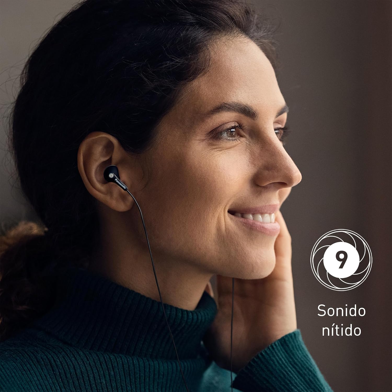 Auscultadores Intra-auriculares Panasonic RP-HJE125/ Jack 3.5/ Preto - Imagem 4