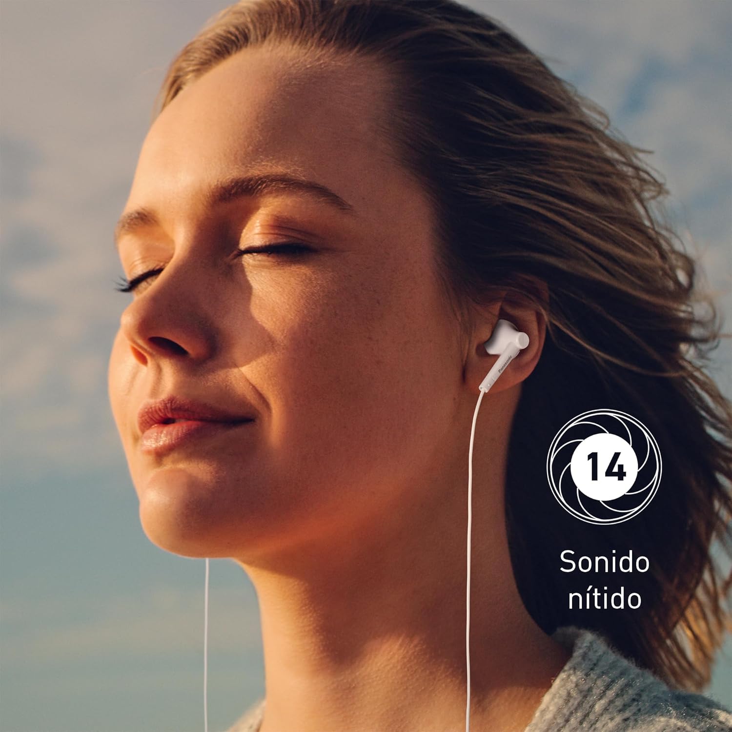 Auscultadores Intra-auriculares Panasonic RP-TCM55/ com Microfone/ Jack 3.5/ Brancos - Imagem 4