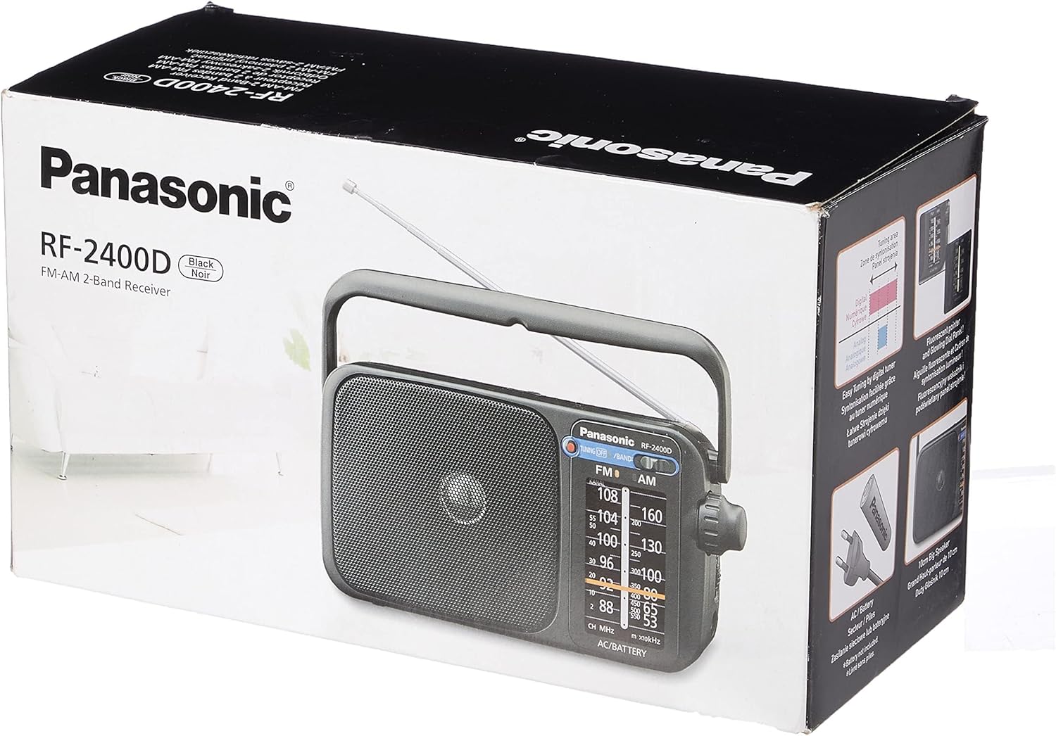 Rádio Portátil Panasonic RF-2400DEG-K/ Preto - Imagem 6
