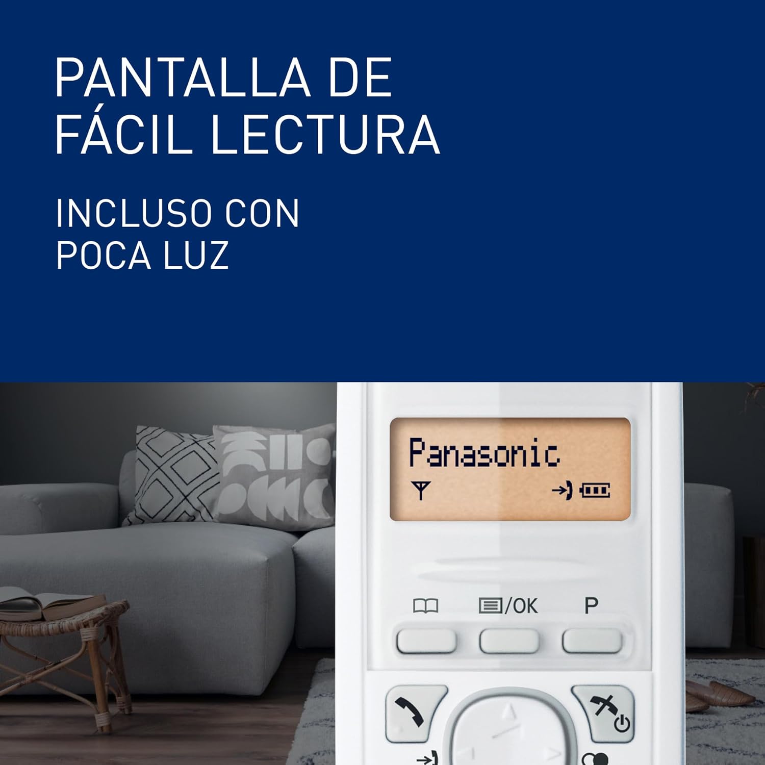 Telefone Sem Fios Panasonic KX-TG1611/ Branco/ Azul - Imagem 7