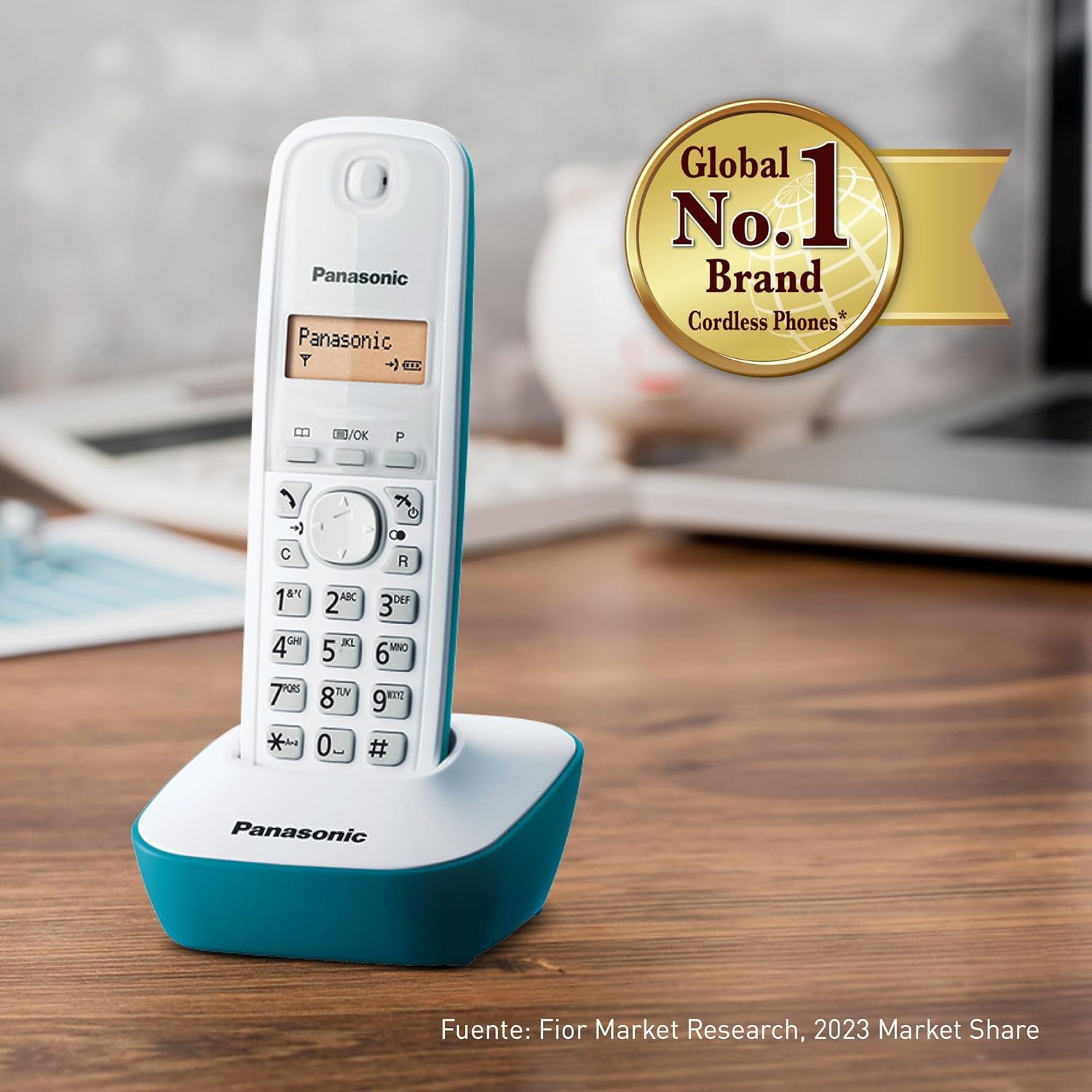 Telefone Sem Fios Panasonic KX-TG1611/ Branco/ Azul - Imagem 6