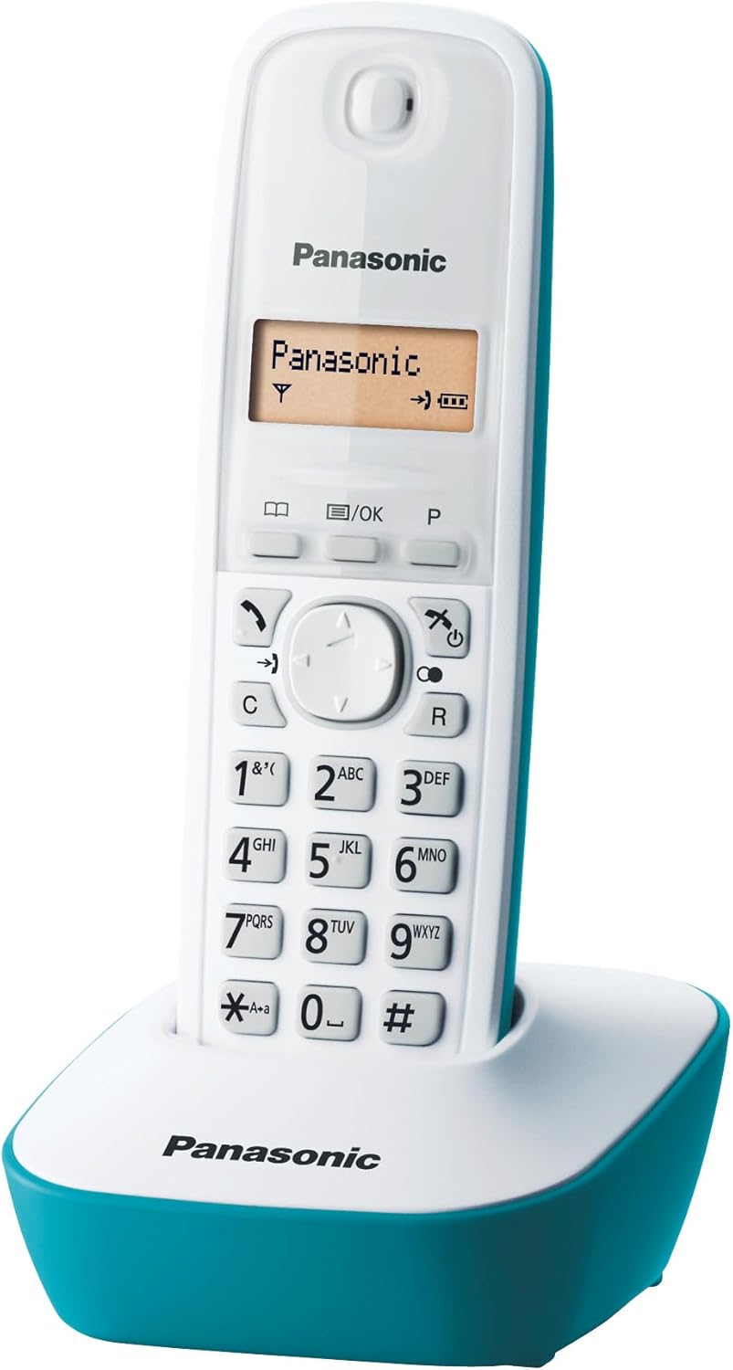 Telefone Sem Fios Panasonic KX-TG1611/ Branco/ Azul - Imagem 1