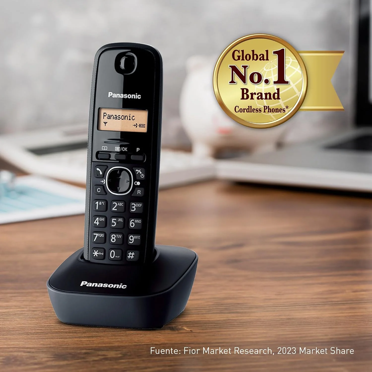 Telefone Sem Fios Panasonic KX-TG1612SP1 Pack Duo LCD Retroiluminado Agenda 50 Contactos Preto - Imagem 7