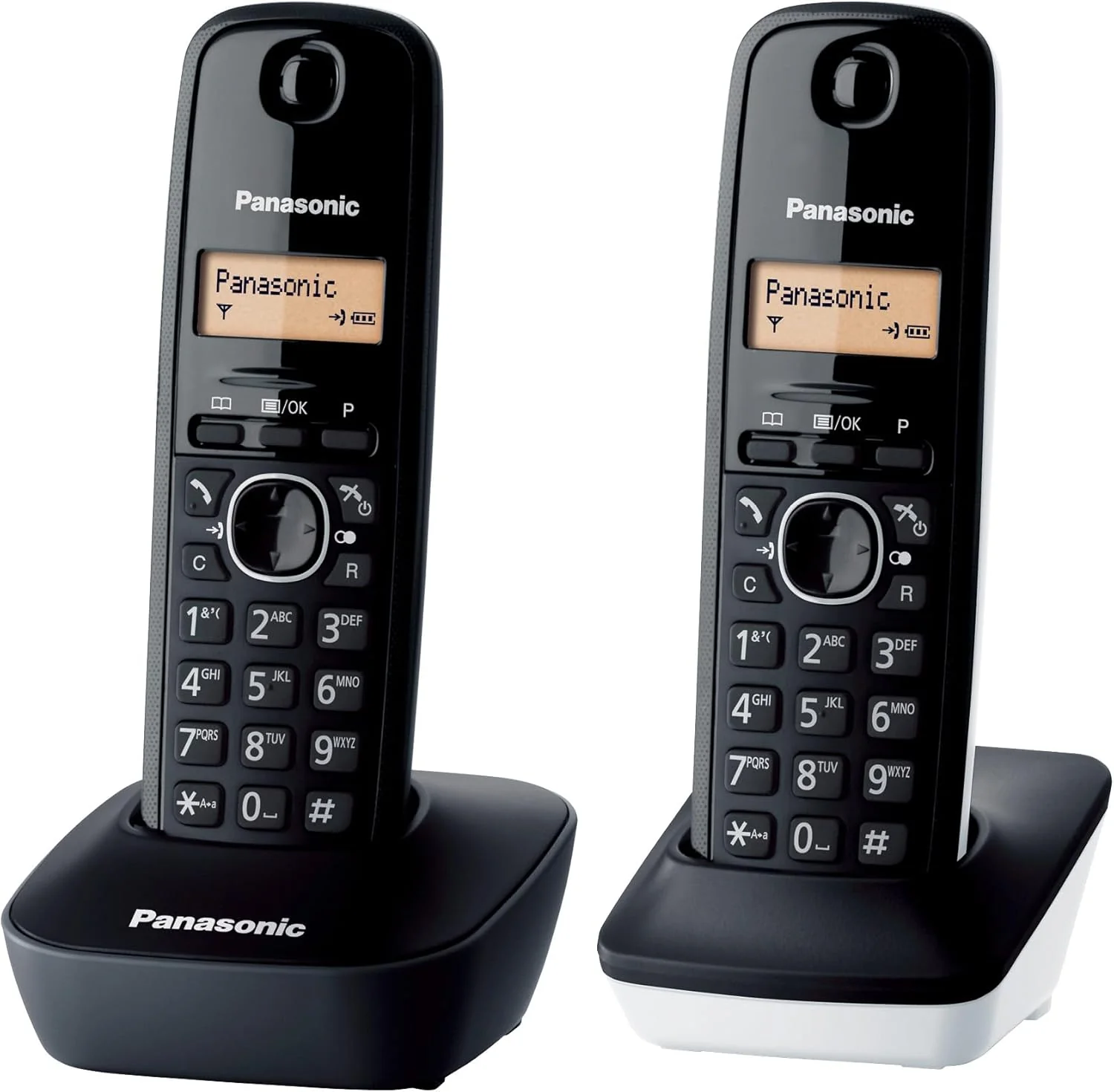 Telefone Sem Fios Panasonic KX-TG1612SP1 Pack Duo LCD Retroiluminado Agenda 50 Contactos Preto