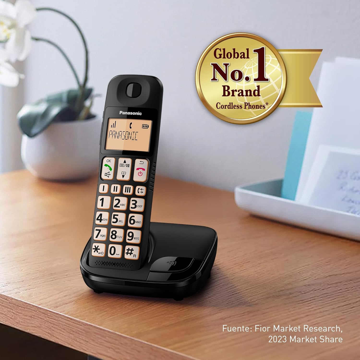 Telefone Sem Fios Panasonic KX-TGE310SP/ Preto - Imagem 7