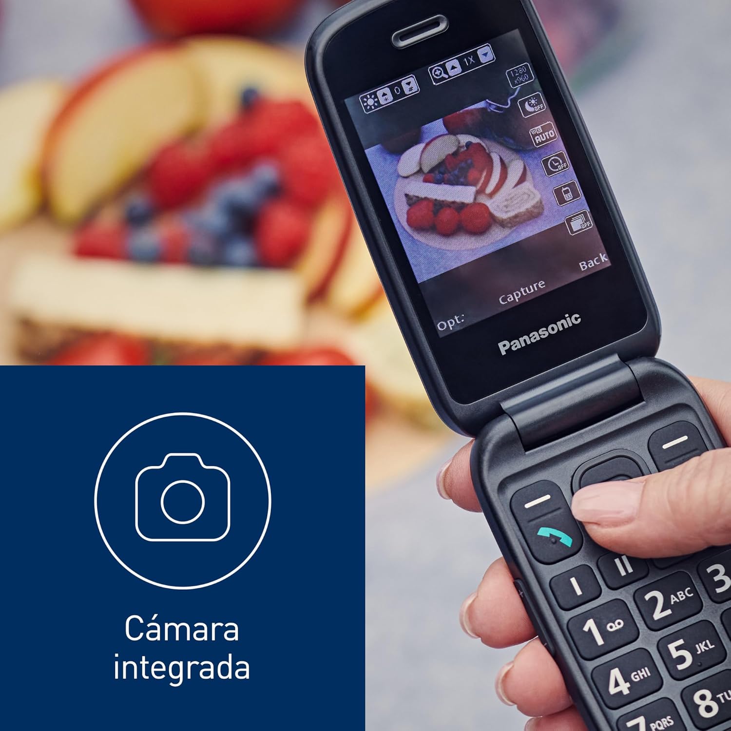 Telemóvel Panasonic KX-TU550 para Idosos / Preto - Imagem 10