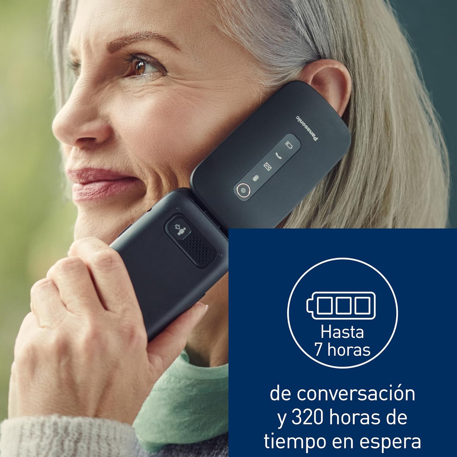 Telemóvel Panasonic KX-TU550 para Idosos / Preto - Imagem 6