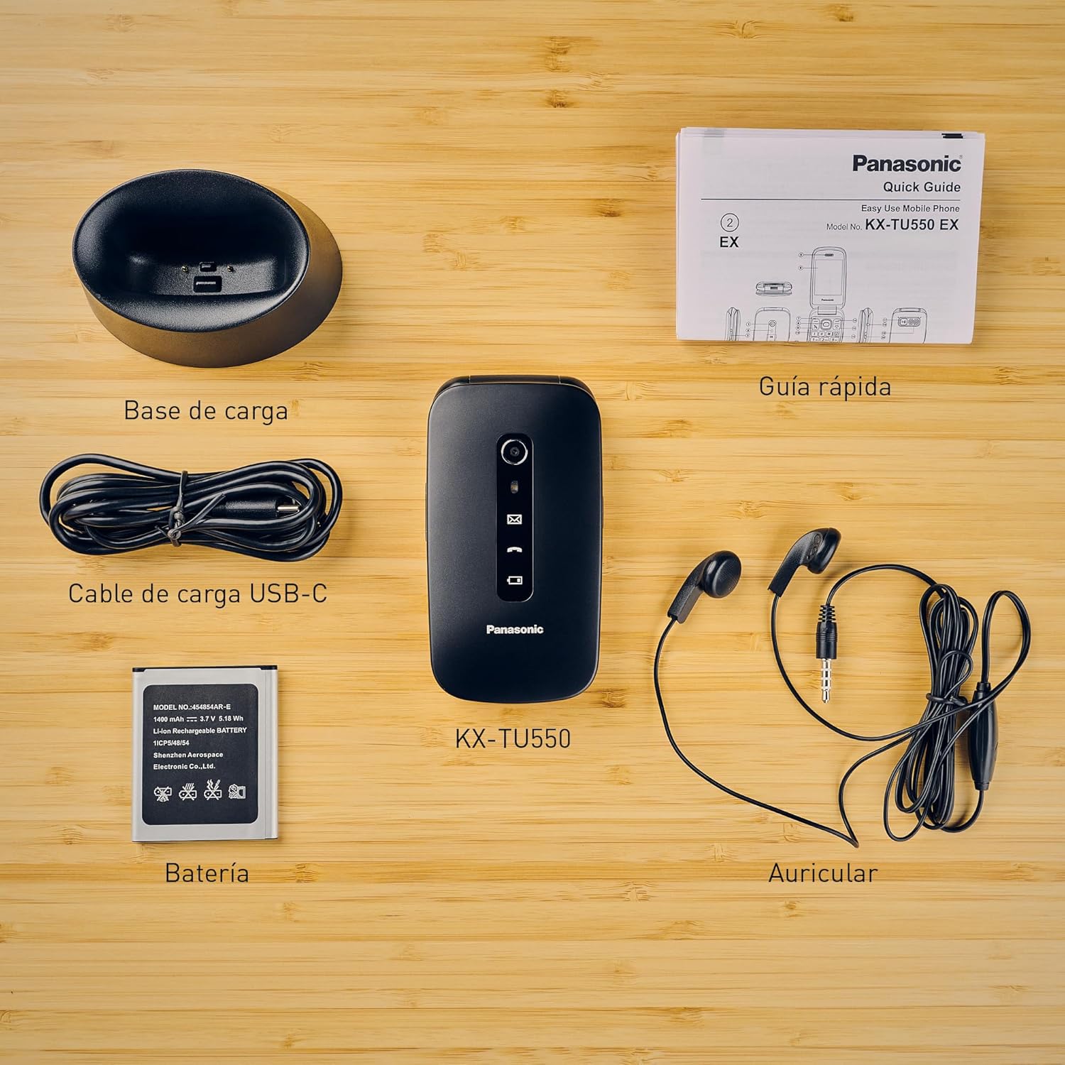 Telemóvel Panasonic KX-TU550 para Idosos / Preto - Imagem 12