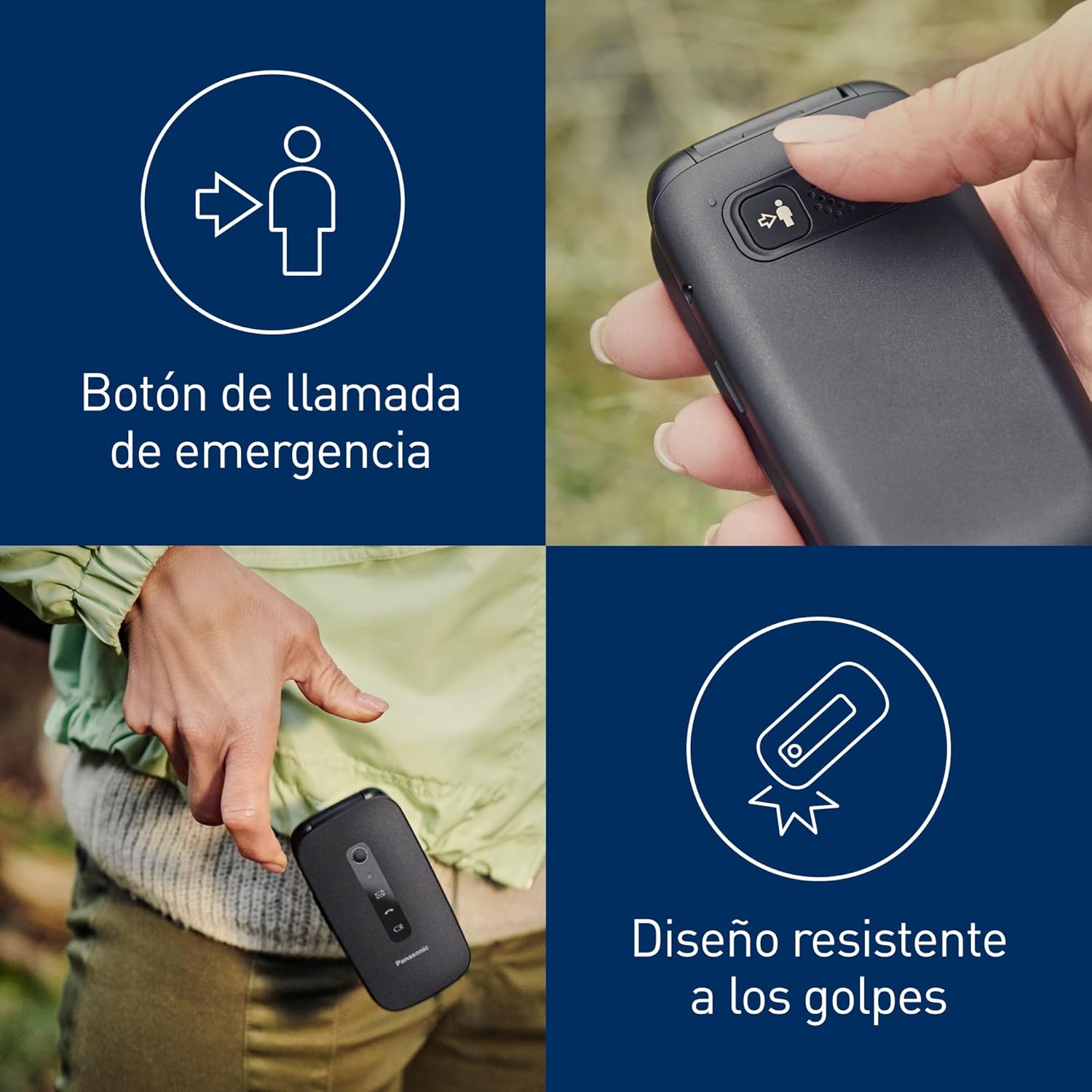 Telemóvel Panasonic KX-TU550 para Idosos / Preto - Imagem 5