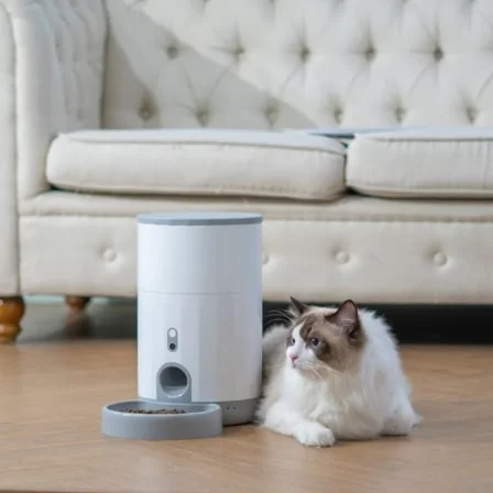 Alimentador Inteligente Petoneer Nutri Vision Mini 2.6L Câmara HD 130º Áudio Bidirecional Branco - Imagem 5