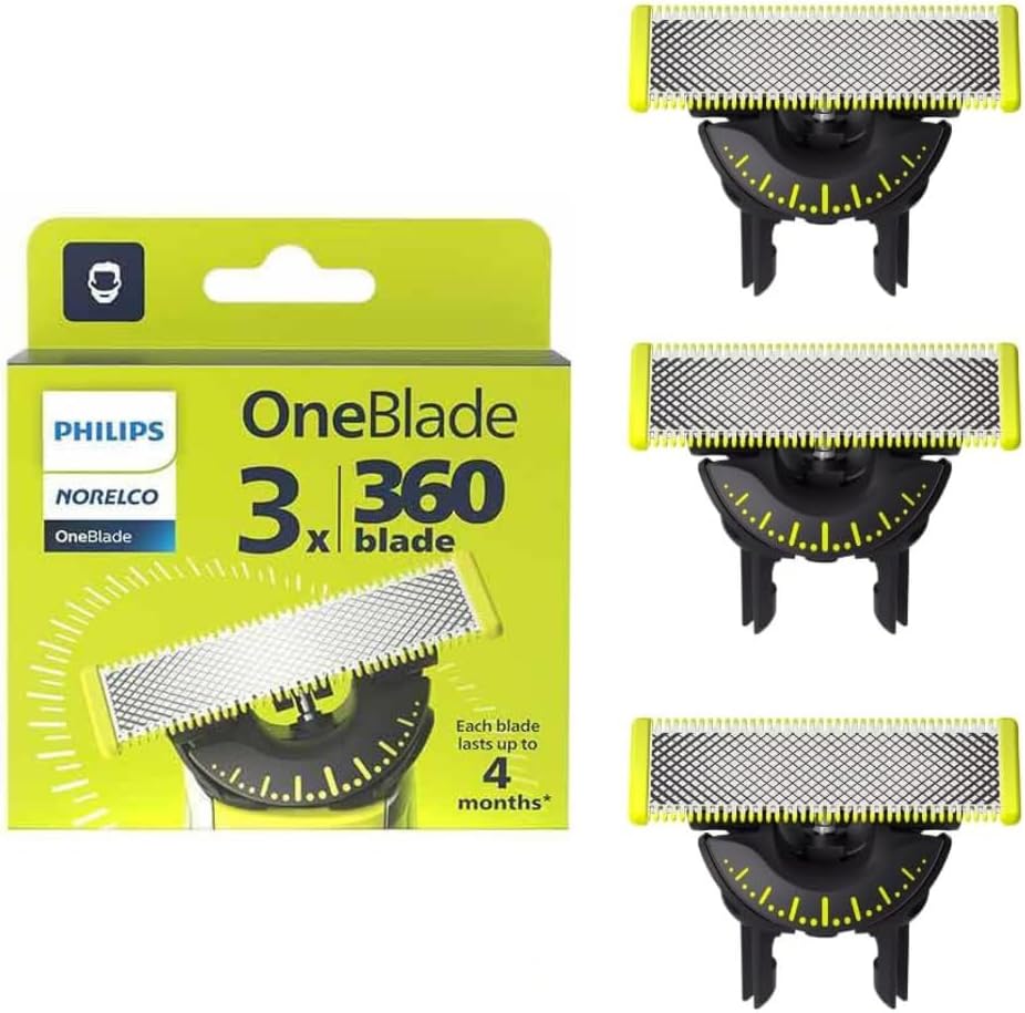 Lâminas de Substituição Philips OneBlade 360 Pack 3 Unidades para OneBlade e OneBlade Pro