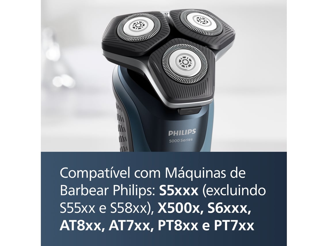 Cabeça de substituição para Máquina de Barbear Elétrica Philips Series 5000 e 6000/ Pack 3 - Imagem 4