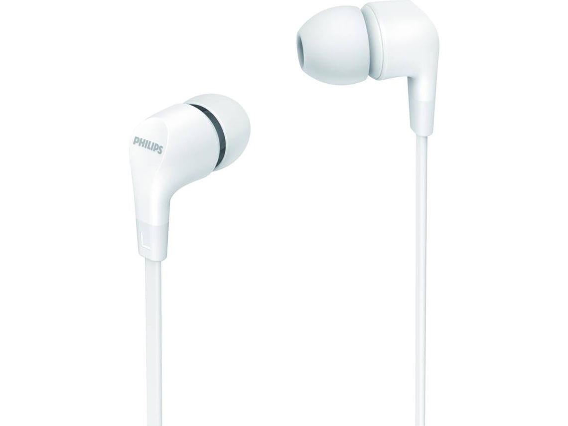 Auriculares Intra-auriculares Philips TAE1105WT/ com Microfone/ Jack 3.5/ Brancos
