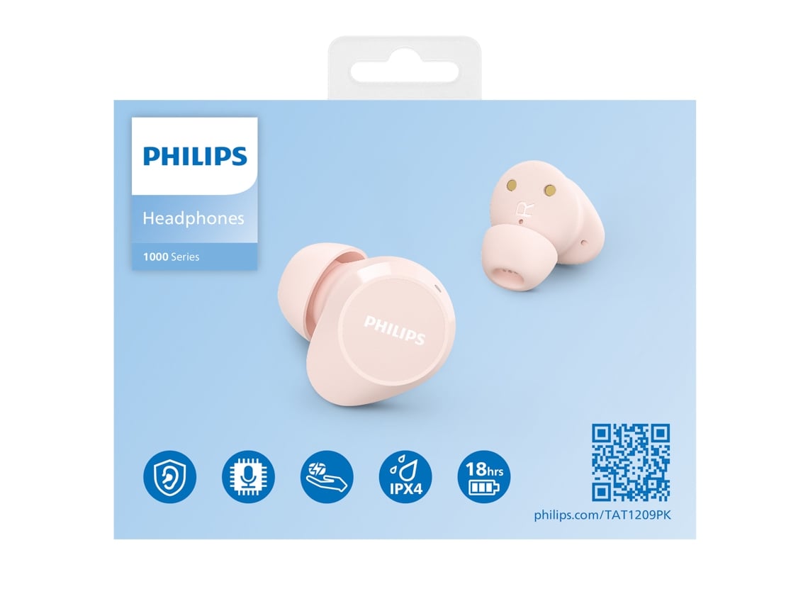 Auriculares Bluetooth Philips TAT1209 com estojo de carga/ Autonomia 6h/ Rosas - Imagem 10