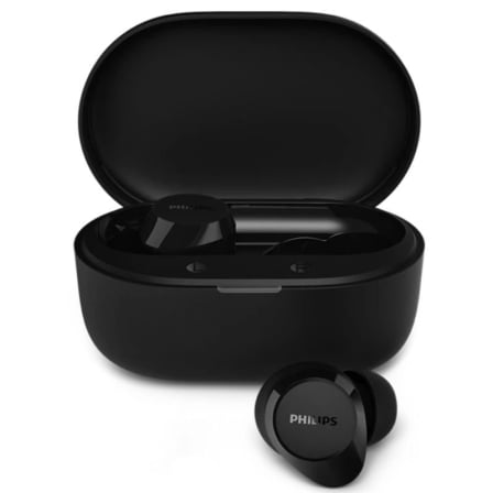 Auriculares Bluetooth Philips TAT1300BK True Wireless Autonomia 24h Bluetooth 6.0 Graves Dinâmicos Pretos