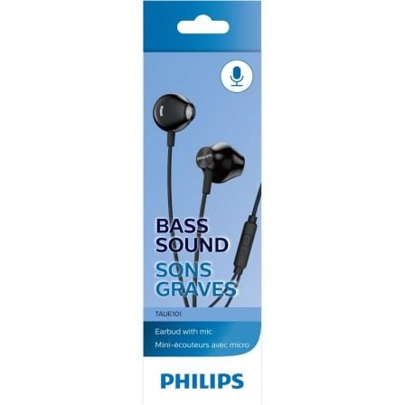 Auscultadores Intra-auriculares Philips TAUE101BK/00/ Jack 3.5/ Pretos - Imagem 3