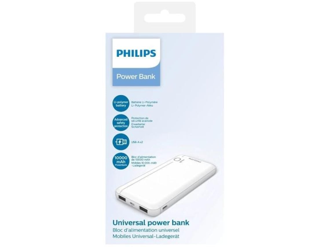 Powerbank 10000mAh Philips DLP1810NW/62/ Branca - Imagem 2