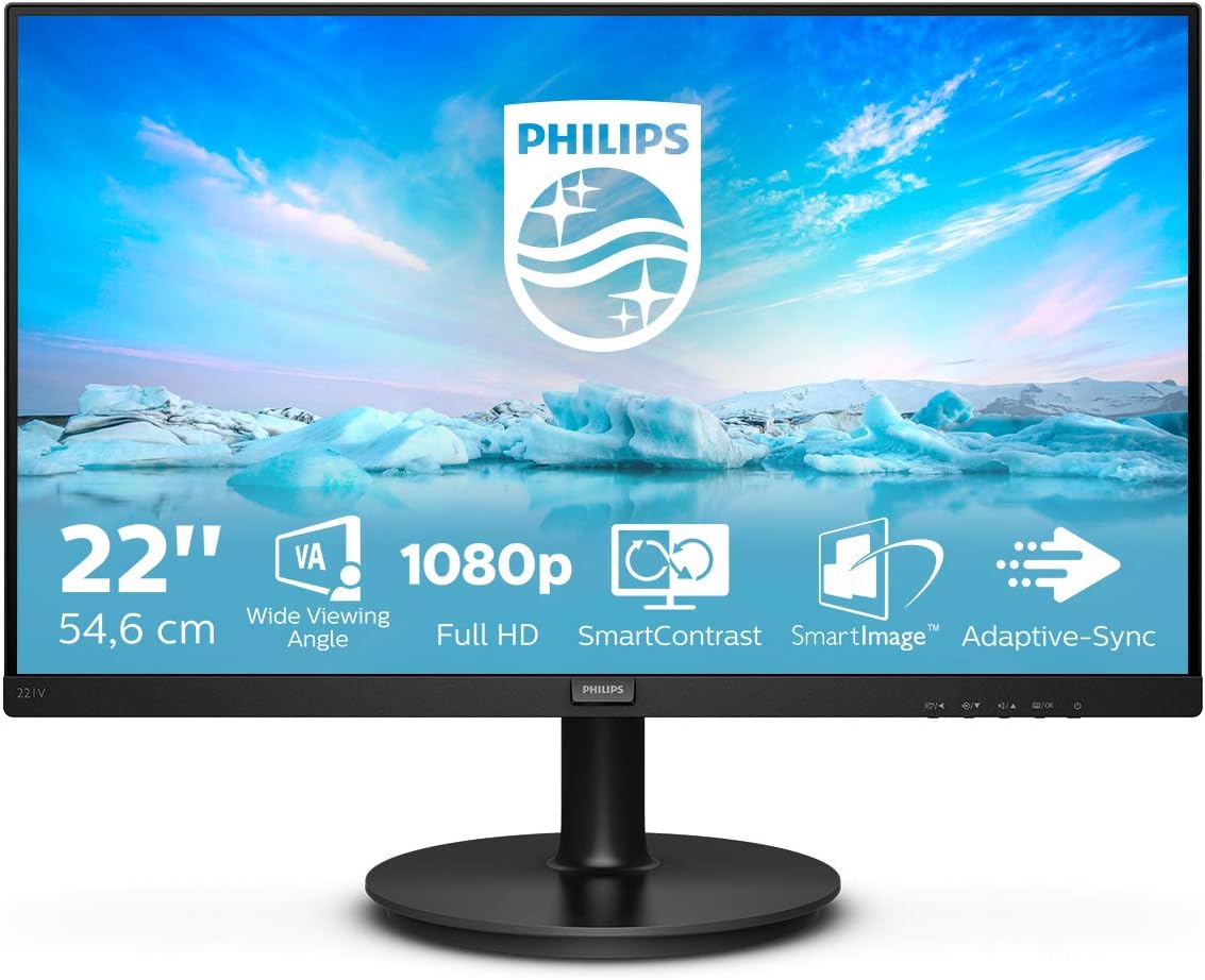 Monitor Philips V-Line 221V8 21.5"/ Full HD/ Preto - Imagem 2