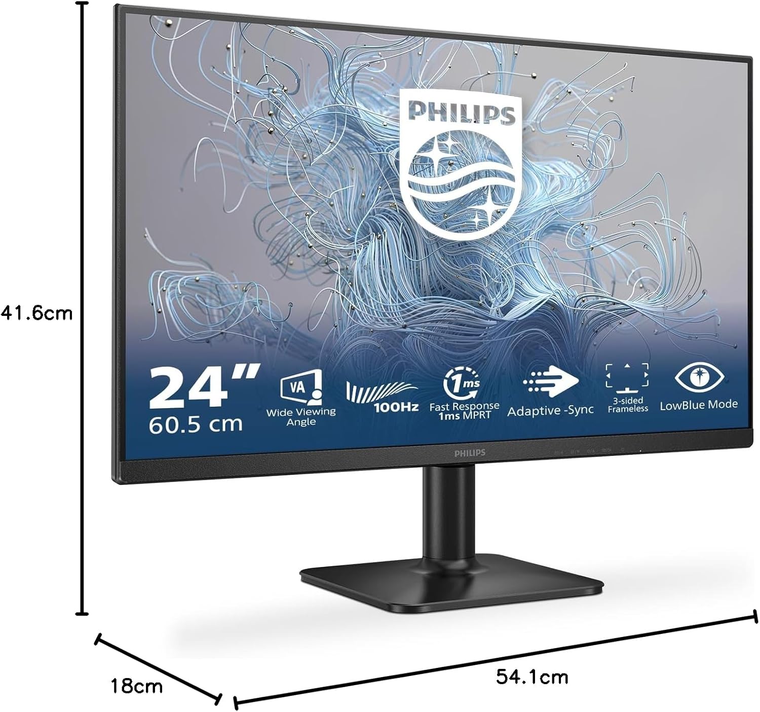 Monitor Philips 24E2N1100LB 23.8" VA Full HD 1920x1080 SmartContrast Preto - Imagem 7
