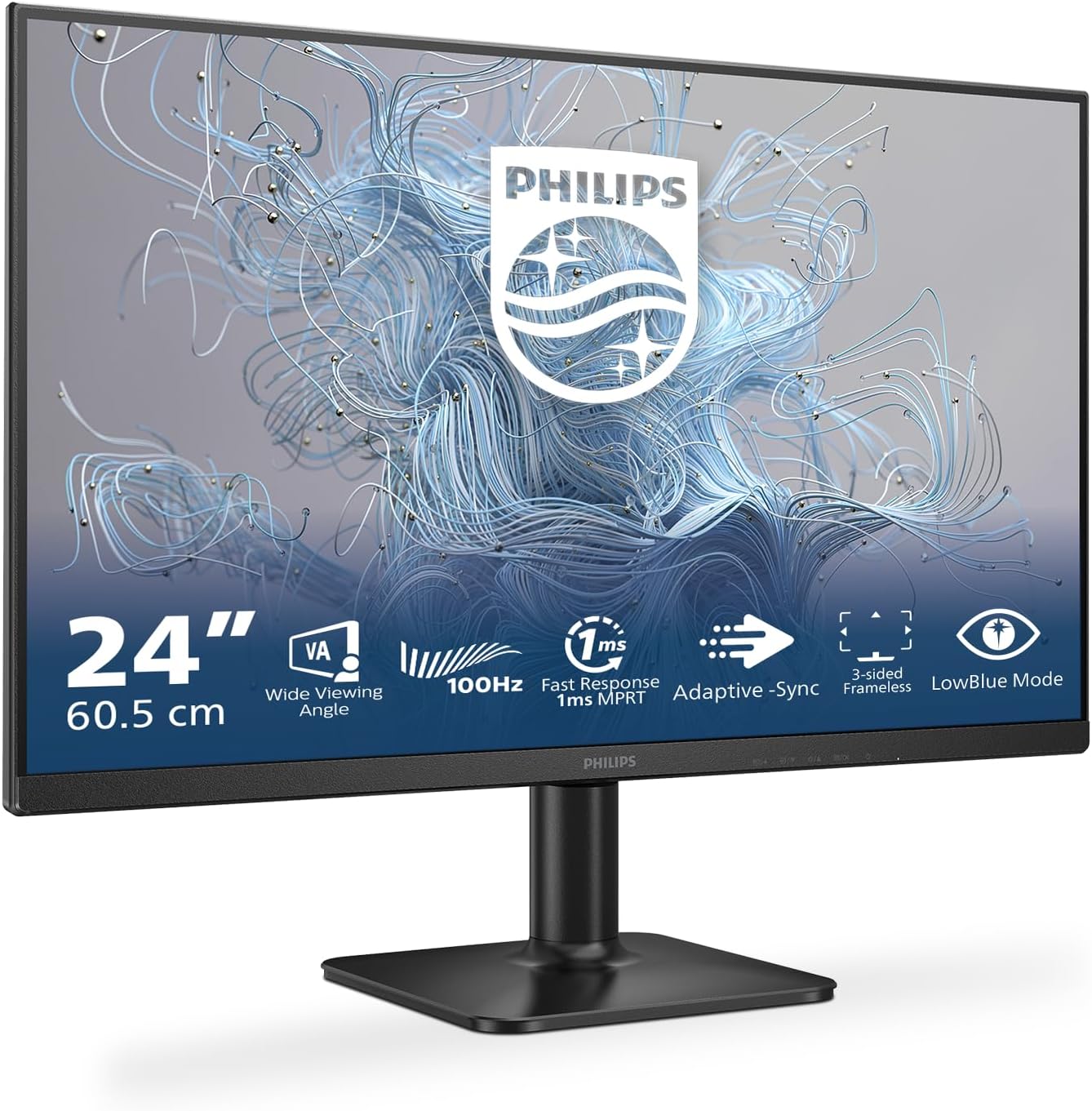 Monitor Philips 24E2N1100LB 23.8" VA Full HD 1920x1080 SmartContrast Preto